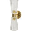 Mauro Ferretti Wandlamp Prague goud transparant 11x16x40 cm 2xE14
