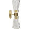 Mauro Ferretti Wandlamp Prague goud transparant 11x16x40 cm 2xE14