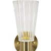 Mauro Ferretti Wandlamp Prague goud transparant 11x16x40 cm 2xE14