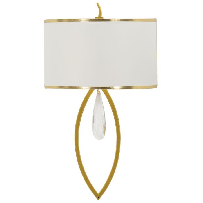 Mauro Ferretti Wandlamp Vienna goud wit 26x15x50 cm E14