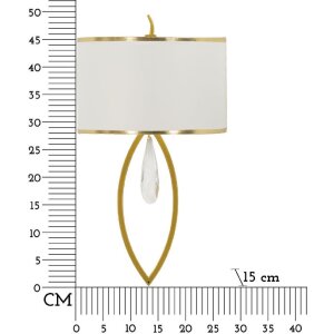 Mauro Ferretti Wandlamp Vienna goud wit 26x15x50 cm E14