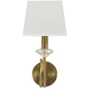 Mauro Ferretti Wandlamp Salzburg IJzer Glas Stof goud wit...