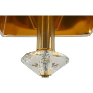 Mauro Ferretti Wandlamp Salzburg IJzer Glas Stof goud wit 18x24x40 cm E14