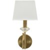 Mauro Ferretti Wandlamp Salzburg IJzer Glas Stof goud wit 18x24x40 cm E14
