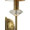 Mauro Ferretti Wandlamp Salzburg IJzer Glas Stof goud wit 18x24x40 cm E14