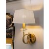 Mauro Ferretti Wandlamp Salzburg IJzer Glas Stof goud wit 18x24x40 cm E14