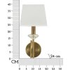 Mauro Ferretti Wandlamp Salzburg IJzer Glas Stof goud wit 18x24x40 cm E14