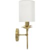 Mauro Ferretti Wandlamp Zagreb IJzer Stoff goud wit 35,5x17x43 cm 2xE14
