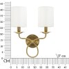 Mauro Ferretti Wandlamp Zagreb IJzer Stoff goud wit 35,5x17x43 cm 2xE14