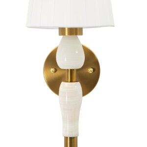 Mauro Ferretti Wandlamp Budapest 16x20x46 cm E14 goud wit