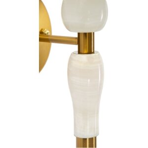 Mauro Ferretti Wandlamp Budapest 16x20x46 cm E14 goud wit