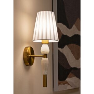 Mauro Ferretti Wandlamp Budapest 16x20x46 cm E14 goud wit