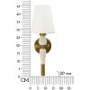 Mauro Ferretti Wandlamp Budapest 16x20x46 cm E14 goud wit