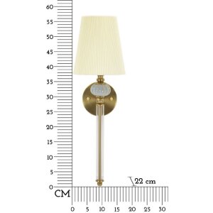 Mauro Ferretti Wandlamp Warsaw 17x22x57 cm E14 goud wit