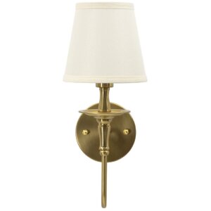 Mauro Ferretti Wandlamp Bucharest Ijzer Stof Goud Wit 15x22x38 cm E14