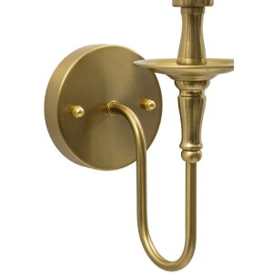 Mauro Ferretti Wandlamp Bucharest Ijzer Stof Goud Wit 15x22x38 cm E14