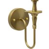 Mauro Ferretti Wandlamp Bucharest Ijzer Stof Goud Wit 15x22x38 cm E14