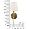 Mauro Ferretti Wandlamp Bucharest Ijzer Stof Goud Wit 15x22x38 cm E14