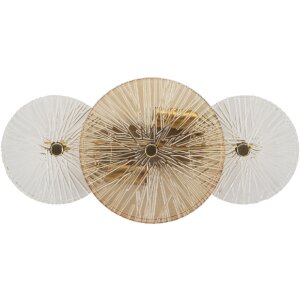 Mauro Ferretti Wandlamp Osaka Glas IJzer 42x8x20 cm 2xE14...
