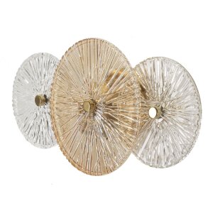 Mauro Ferretti Wandlamp Osaka Glas IJzer 42x8x20 cm 2xE14 zonder lichtbron