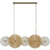 Mauro Ferretti Plafondlamp Osaka 100x23x28-94 cm 8xE14 zonder lichtbronnen