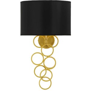 Mauro Ferretti Wandlamp Rich goud zwart 30x20x50 cm E27...