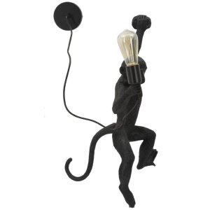 Mauro Ferretti Wandlamp Aap zwart 32x32x64 cm E27 zonder...