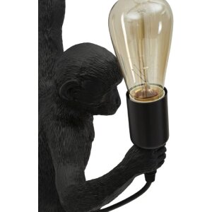 Mauro Ferretti Wandlamp Aap zwart 32x32x64 cm E27 zonder lichtbron