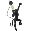 Mauro Ferretti Wandlamp Aap zwart 32x32x64 cm E27 zonder lichtbron