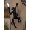 Mauro Ferretti Wandlamp Aap zwart 32x32x64 cm E27 zonder lichtbron