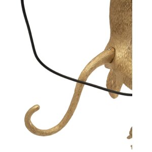 Mauro Ferretti Wandlamp Aap goud 32x32x64 cm E27 zonder lichtbron