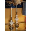 Mauro Ferretti Kandelaar Galaxy creme – 2-delige set Ø 10x22 cm en Ø 10x30 cm
