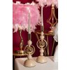Mauro Ferretti Kandelaar Saturn rosa – 2-delige set Ø 10x27 cm & Ø 10x33 cm