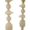 Mauro Ferretti Kandelaar Gemini creme – 2-delige set Ø 10x29 cm en Ø 10x33 cm