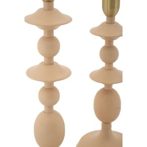Mauro Ferretti Kandelaar Gemini rosa – 2-delige set Ø 10x29 cm & Ø 10x33 cm