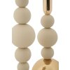 Mauro Ferretti Kandelaar Bolly creme – 2-delige set Ø 10x24 cm & Ø 10x29,5 cm