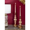Mauro Ferretti Kandelaar Bolly rosa – 2-delige set Ø 10x24 cm en Ø 10x29,5 cm