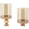 Mauro Ferretti Kandelaar Glassy rosa – 2-delige set Ø 10x32 cm en Ø 10x36 cm