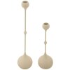 Mauro Ferretti Kandelaar Slimmy creme – 2-delige set Ø 8x26 cm en Ø 8x37 cm