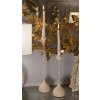 Mauro Ferretti Kandelaar Slimmy creme – 2-delige set Ø 8x26 cm en Ø 8x37 cm