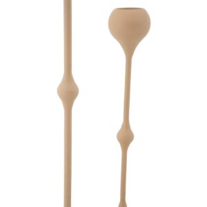 Mauro Ferretti Kandelaar Slimmy roze – 2-delige set Ø 8x26 cm en Ø 8x37 cm