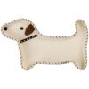 Clayre & Eef 66287 Vilt Schaal Hond 20x13x3 cm Wit & Bruin