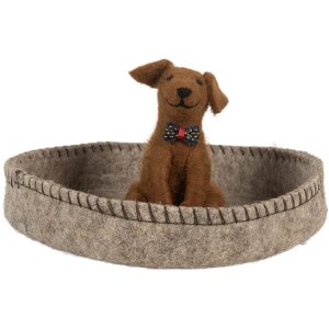 Clayre & Eef 66288 Vilt Hond in Mand Ø 19x10...