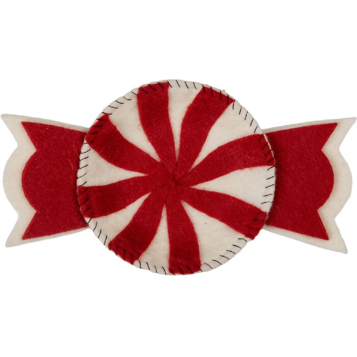 Clayre & Eef 66289 Vilt Schaal Bonbon 30x18x3 cm
