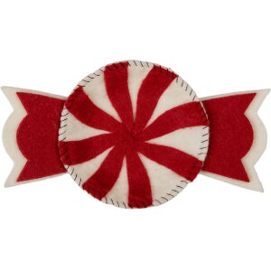 Clayre & Eef 66289 Vilt Schaal Bonbon 30x18x3 cm
