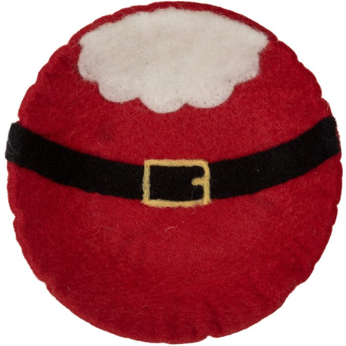 Clayre & Eef 66291 Vilt Schaal Kerstman 18x4 cm