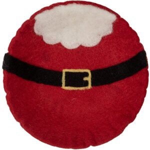 Clayre & Eef 66291 Vilt Schaal Kerstman 18x4 cm