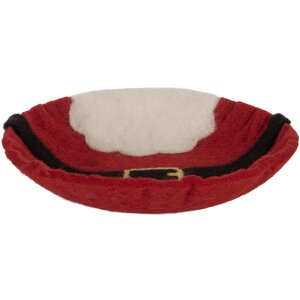 Clayre & Eef 66291 Vilt Schaal Kerstman 18x4 cm