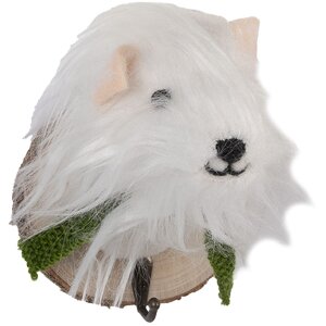 Clayre & Eef 66295 Wandhaken Filzhond 11x15x14 cm Wit...