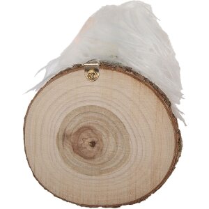 Clayre & Eef 66295 Wandhaken Filzhond 11x15x14 cm Wit en Bruin